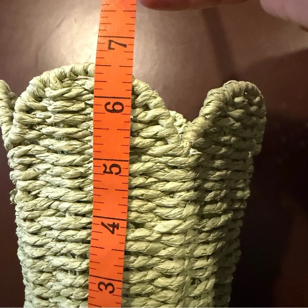 Green Woven Tulip Basket